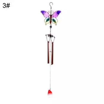 Стеклянный колокольчик-бабочка, часы, подвеска, колокольчик, трубка, домашний сад, дверь, настенный декор 2#
