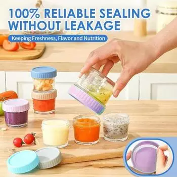 Стеклянный контейнер для заправки салата, герметичный, 2 унции, маленькие стаканчики для приправ для ланч-бокса, соус для макания с крышками, многоразовая бутылка для джема, подарки на новоселье розовый