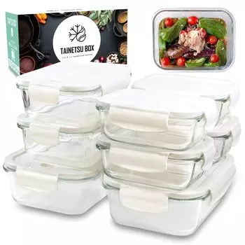 стеклянный контейнер с крышкой для микроволновой печи Tupperware квадратный с семейством для хранения проверено в Tybo из Термостойкий термостойкий на, безопасный, герметичный,