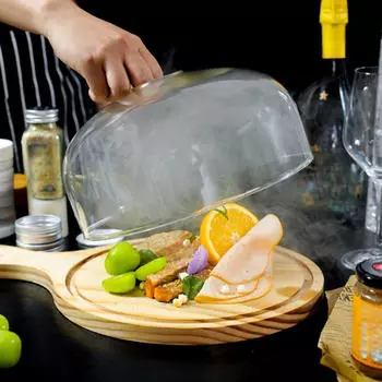 Стеклянный коптильня для курения Крышка для коктейлей Напитки Еда Прозрачный коптильный купол Diameter 15cm