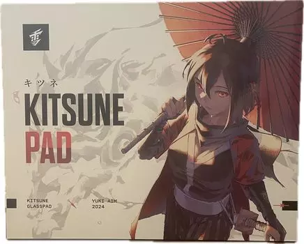 Стеклянный коврик для мыши Yuki Aim Katana 2024 (КИЦУНЭ)