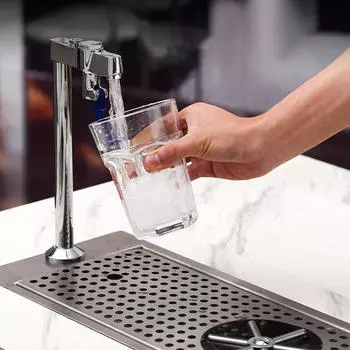 Стеклянный кран для наполнения питьевой воды, крепление на палубе, станция для 26cm Silver