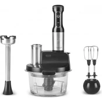 Стеклянный кухонный комбайн Karaca мм Prosteel 2000 Вт, черный, нержавеющая сталь