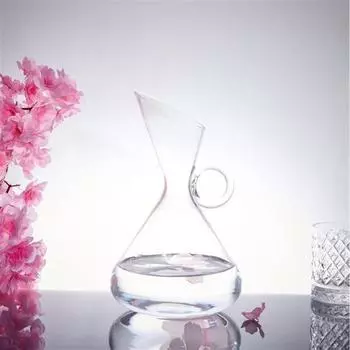 Стеклянный кувшин Alegre с кольцевой ручкой 17x27 см