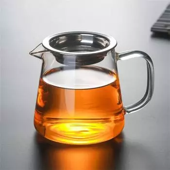 Стеклянный кувшин для чая, китайский чайный сервиз, стеклянный кувшин, кофейник, кувшин для воды, термостойкая чашка, не допускающая ожогов, дегустационная чашка для чая кунг-фу 301-400ml