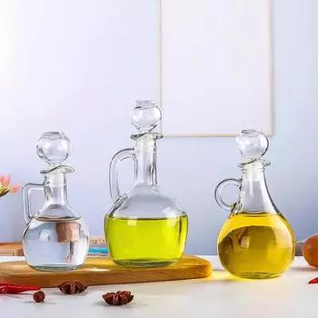 Стеклянный кувшин для масла в европейском стиле объемом 350 мл с ручкой, бутылка для масла, бутылка для приправ, бытовая бутылка для оливкового масла, кухонные принадлежности для приправ