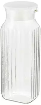 Стеклянный кувшин iwaki, бутылка для холодной воды, белый, 1 л, без ситечка для чая, квадратный сервиз, заварочный чайник для ячменного чая, термостойкий, KT296K-W белый