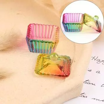 Стеклянный материал, акриловый держатель для пудры, изысканный, экологически чистый, стакан для мытья кистей для нейл-арта Hexagon