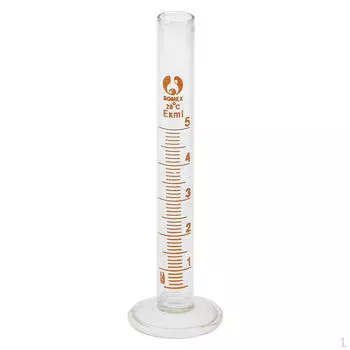 Стеклянный мерный цилиндр 5 мл