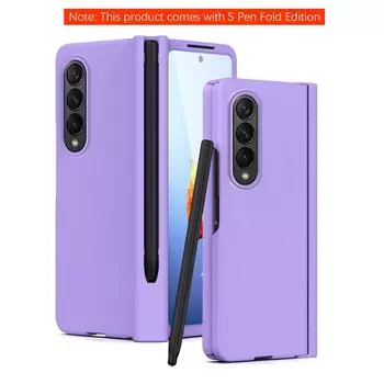 Стеклянный пленочный чехол для телефона Samsung Galaxy Z Fold4 5g Fold 4 Fold3 Fold2 Fold 3 2 Zfold4 S, складной чехол с держателем для ручек for Samsung Z Fold 2 чёрный
