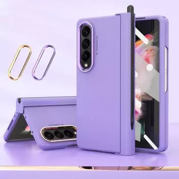 Стеклянный пленочный чехол с защитой от падения на весь корпус для Samsung Galaxy Z Fold4 5g Fold 4 Zfold4 S, держатель для ручек, аксессуары для сотовых телефонов, принципиально for Samsung Z Fold 4 чёрный