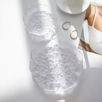 Стеклянный поднос для хранения Прозрачный поднос для обеденных тарелок Поднос для украшения стола Поднос для демонстрации драгоценностей Домашний настольный аксессуар Фотореквизит