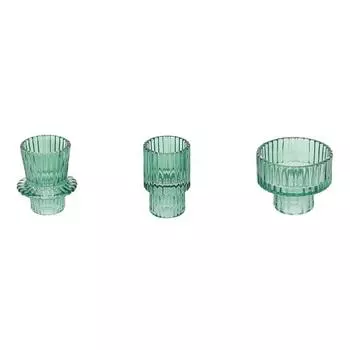 Стеклянный подсвечник из 3 частей, бытовой, стержневой, с восковой основой, романтический подсвечник для обеденного стола, креативное украшение для дома, рождественское украшение