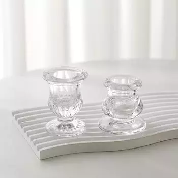 Стеклянный подсвечник, новинка, скандинавский декор, подсвечник, романтическая подставка для свечей, настольные аксессуары, свадебные украшения, подарки 4.8*6.4*4.6cm