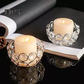 Стеклянный подсвечник, прозрачный искусственный кристалл, металлический каркас, коническая колонна, чайная свеча, подсвечник, подсвечник, украшение для стола для свадебной вечеринки серебряный