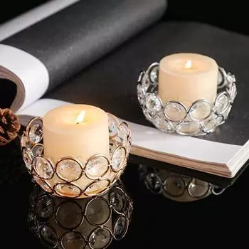 Стеклянный подсвечник, прозрачный искусственный кристалл, металлический каркас, коническая колонна, чайная свеча, подсвечник, подсвечник, украшение для стола для свадебной вечеринки