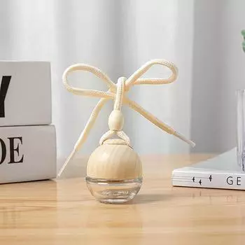 Стеклянный прозрачный многоразовый автомобильный освежитель воздуха для духов, пустая подвесная бутылка, фрагмент