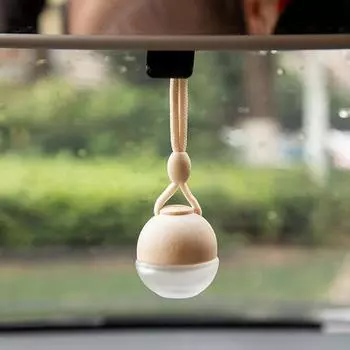 Стеклянный прозрачный многоразовый автомобильный освежитель воздуха, пустой подвесной флакон, диффузор аромата, аксессуары для украшения интерьера