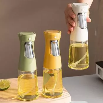 Стеклянный распылитель для оливкового масла Mister 240 мл, прочный распылитель для масла для выпечки белый