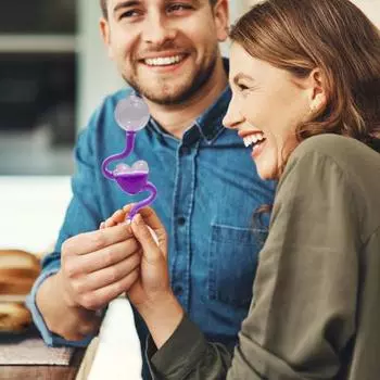 Стеклянный ручной котел с сердечком для любви, игрушка-термометр, образовательная научная игрушка, многофункциональный научный эксперимент B красный