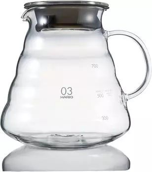 Стеклянный сервиз HARIO V60 800 Прозрачный 800 мл Для 2-6 чашек Подходит для микроволновой печи [XGSR-80-TB]