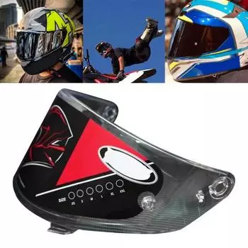 Стеклянный шлем с полной защитой от ультрафиолета, портативный защитный козырек для мотоциклетного шлема REVO чёрный