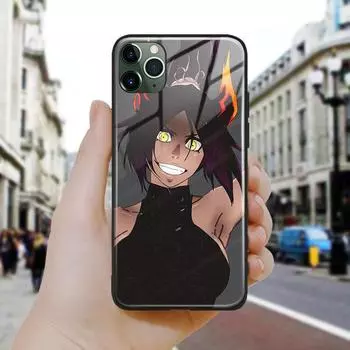 Стеклянный силиконовый чехол для телефона Bleach Anime yoruichi shihouin, чехол для iPhone SE 6s 7 8 Plus X XR XS 11 12 13 Mini Pro Max iPhone 6 6s&Tempered Glass case