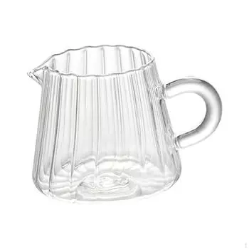Стеклянный сливочник для кофе, термостойкая посуда для напитков, многоразовый, многоцелевой, большая емкость, прозрачный