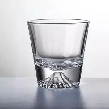 Стеклянный стакан для питья Стакан для воды Фудзияма Стеклянные чашки В стиле инс Стакан с дном в виде Снежной горы для виски Кружка-вулкан Домашняя роскошная посуда для напитков 1pcs