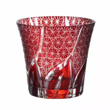 Стеклянный стакан Kiriko Rocks Glass Пивной бокал Guinomi Whisky… (красный)
