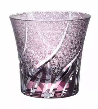 Стеклянный стакан Kiriko Rocks Glass Пивной бокал Guinomi Whisky… (фиолетовый) фиолетовый