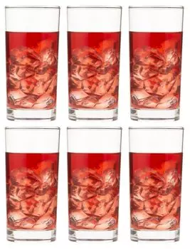 Стеклянный стакан Toyo Sasaki, длинный стакан, 365 мл, набор из 6 шт. Сделано в Японии, можно мыть в посудомоечной машине, стеклянная кружка, пивной бокал, хайбол, кислое стекло