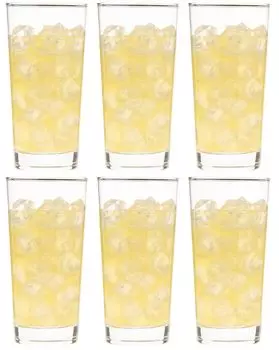 Стеклянный стакан Toyo Sasaki, длинный стакан HS, 435 мл, набор из 6 шт. Сделано в Японии, можно мыть в посудомоечной машине, небьющаяся стеклянная чашка, кофейный стакан, пивной стакан