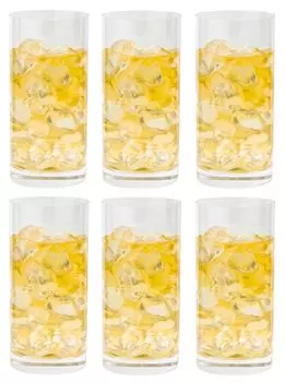 Стеклянный стакан Toyo Sasaki, стеклянный стакан Toccata, 300 мл, набор из 6 шт. Сделано в Японии, стеклянный стакан, пивной бокал, хайбол, кислое стекло, тонкое стекло Chuhai