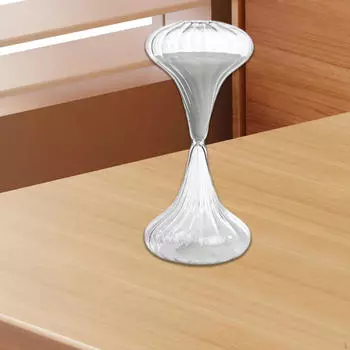 Стеклянный таймер «Песочные часы» Подарок на День святого Валентина Уникальный песочный таймер для офиса белый