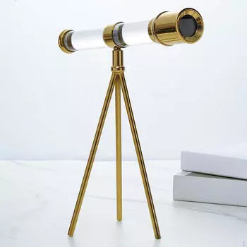 Стеклянный телескоп на штативе, настольное украшение, многофункциональное, 11,2x5x11,8 дюймов, для подставки под телевизор,