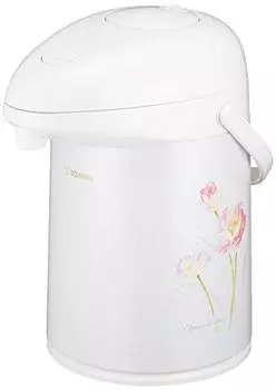 Стеклянный термос Zojirushi AB-RB22-FC, воздушный, настольный, сохраняющий тепло, 0,6 галлона (2,2 л), белый