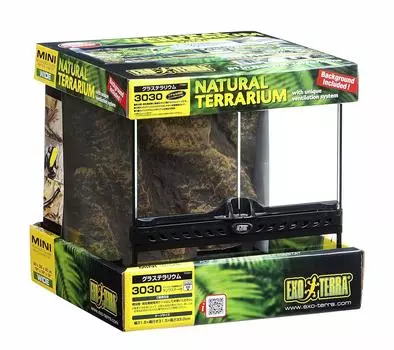 Стеклянный террариум Exo Terra GEX EXOTERRA 3030 PT2600 с двойной передней дверью для разведения рептилий xx В33 см Ш31,5 Г31,5