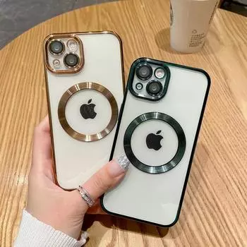 Стеклянный защитный чехол для камеры Magsafe для Iphone 14 13 11 12 Pro Max альпийский зеленый прозрачный мягкий чехол с покрытием For iPhone14 Pro Max серебряный