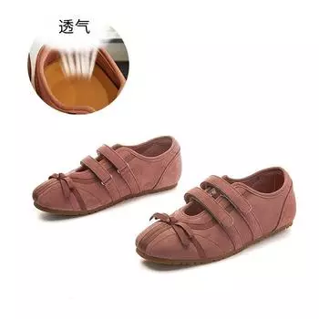 Стелька из свиной кожи Wula grass, туфли Мэри Джейн, женские, лето 2025, новые кожаные туфли, женские повседневные туфли на липучках 35