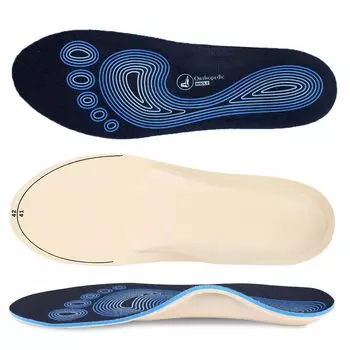 Стелька kozzim с поддержкой свода стопы от Physical Arch Standing Work Shock Absorbing Thick Insole для мужчин и женщин [под наблюдением терапевта] (Синий, Д 27-28см)