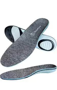 Стелька Rela Kino Insole Day Insole Амортизирующая стелька с поддержкой свода стопы унисекс [Обновленная версия] [All Comfort] (Гель черный, 25,5-26,5 см)