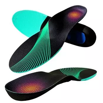 Стелька Rela Kino от Physical Arch Support Arch Standing Work Sports Exercise Soccer Walking Insole черного цвета [под наблюдением терапевта] (25,5-26,5 см, М)