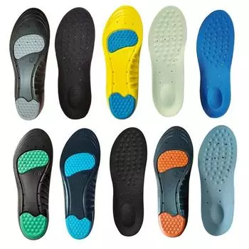 Стелька спортивная ПУ для мужчин, амортизирующая и впитывающая пот, дышащая подкладка для женщин, утолщенная мягкая баскетбольная, мягкая стелька для бега S(34~37) зелёный