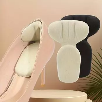 Стелька Т-образной формы с поддержкой свода стопы, вставки из пеноматериала с эффектом памяти, противоскользящие и антиусталостные для высоких каблуков, 1 пара чёрный