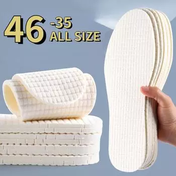 Стелька впитывает пот и запах. Латекс для ходьбы. Легкая дышащая стелька. Женская мягкая подошва. Удобный массаж. Можно разрезать на тонкие кусочки. 35-36 белый