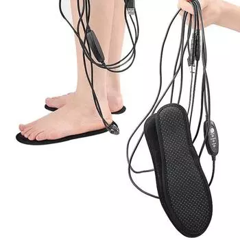 Стельки для обуви с подогревом от USB, электрические стельки с подогревом, моющиеся, перезаряжаемые, грелка для ног, электрические стельки с подогревом для катания на лыжах, пешего туризма 43-44