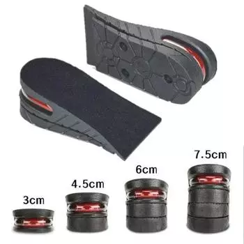 Стельки для увеличения роста для мужчин и женщин, увеличивающие рост, кроссовки унисекс, вставка для увеличения пятки, увеличивающие рост, полустельки 3–7,5 см