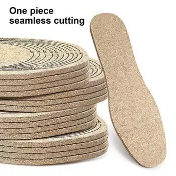 Стельки из шерстяного войлока, зимние теплые стельки для обуви для мужчин и женщин, облегчение боли в ногах, внутренние стельки для занятий спортом на открытом воздухе, работы, бега коричневый