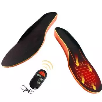 Стельки с электрическим подогревом и перезаряжаемой батареей 2000 мАч, грелки для ног, подошва для обуви, мужская и женская, зимняя, для пешего туризма, катания на лыжах, охоты EU 35-40 чёрный